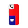 Miniatyrbild 1 av 2: Mobilskal – Taiwanflagg – Kompatibel med iPhone 13 – Mjukt fodral – Slitstarkt och stötresistent - Silikon - Pixelforma