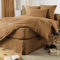 Miniatyrbild 2 av 2: Cache-sommier "Gaïa" alla dimensioner "Gaze de Coton" - Gaïa Camel - 180 x 200 cm - Gaia Camel -