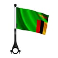 Miniatyrbild 1 av 3: Zambiansk cykelflagga i polyester – 14 x 21 cm – Cykelflagga – 5 stycken