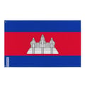Miniatyrbild 1 av 3: Kambodjas flagga – 128 x 192 cm – Slittåligt Polyester – 2 Metallöglor – Inomhus / Utomhus – Pixelforma
