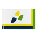 Miniatyrbild 1 av 3: Edmundston-flagga – 64 x 96 cm – Hållbar polyester – 2 metallöglor – Inomhus / Utomhus – Pixelforma