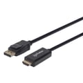 Miniatyrbillede 1 af 4: Adapter - MANHATTAN - 152679 - DisplayPort til HDMI - 1,8 m - Guldbelagt stik