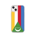 Miniatyrbild 1 av 2: Telefonfodral – Komorerna flagga – Kompatibel med iPhone 13 – Mjuk fodral – Stötsäker och motståndskraftig – Silikon – Pixelforma