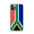Miniatyrbild 1 av 2: Telefonfodral – Sydafrikas flagga – Kompatibel med iPhone 11 Pro – Mjuk foder – Slitstark och stötabsorberande – Pixelforma