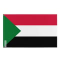 Miniatyrbild 1 av 3: Sudans flagga – 60 x 90 cm – Hållbar polyester – 2 metalöljetter – Inomhus / Utomhus – Pixelforma