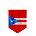 Miniatyrbild 1 av 3: Fanion – Flagga från Puerto Rico – 30 x 45 cm – Polyester – Att hänga – Pixelforma
