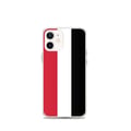 Miniatyrbild 1 av 2: Telefonfodral – Yemensk flagga – Kompatibel med iPhone 12 mini – Mjuk etui – Slitstark och stötmotståndskraftig - Silikon - Pixelforma