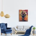 Miniatyrbild 3 av 4: Legendarte - Målning, tryck på duk - Vas med blommor Odilon Redon cm. 50x70