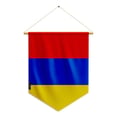 Miniatyrbild 1 av 3: Fanion – Armeniens flagga – 30 x 45 cm – Polyester – Att hänga – Pixelforma