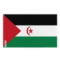 Miniatyrbild 1 av 3: Demokratisk saharawisk arabflagga – 96 x 144 cm – Polyester – Järnöglor – Hållbar