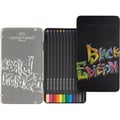 Miniatyrbillede 2 af 5: Farvekridt - Malebog - Metalæske med 12 kridt - Faber-Castell - Black edition