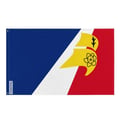 Miniatyrbild 1 av 3: Franco-Terreneuvian flagga – 96 x 144 cm – Polyester – Metallöljett – Hållbar
