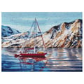 Miniatyrbild 1 av 2: Korsstygnsset Ugn - Norska havet 35x26 cm