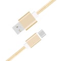 Miniatyrbild 3 av 4: Typ C-kabel - PH26 - Oppo A2x - Flätad nylon - 100 CM - GULD