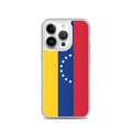 Miniatyrbild 1 av 2: Telefonfodral – Venezuela Flagga – Kompatibel med iPhone 14 Pro – Mjukt Fodral – Slitstarkt och Stötdämpande – Silikon – Pixelforma