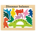 Miniatyrbild 1 av 2: Spel Balans Dinosaur med Träbalans 11 Delar Färgglatt Pedagogiskt Roligt Spel för Barn