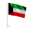 Miniatyrbild 1 av 2: Kuwait Bilflagga – 14 x 21 cm – Polyester Tyg – Fäste för Fönster – 10 stycken – Pixelforma