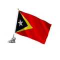 Miniatyrbild 1 av 3: Sugrörsstång – Flagga för Östtimor – 27 x 35 cm – Polyester – Rostfritt Stål – Pixelforma