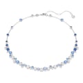 Miniatyrbillede 1 af 4: Collier - SWAROVSKI - Constella - Rhodineret metal - Farveløse og blå krystaller - 45 cm