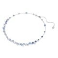 Miniatyrbillede 2 af 4: Collier - SWAROVSKI - Constella - Rhodineret metal - Farveløse og blå krystaller - 45 cm