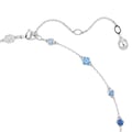 Miniatyrbillede 4 af 4: Collier - SWAROVSKI - Constella - Rhodineret metal - Farveløse og blå krystaller - 45 cm