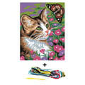 Miniatyrbild 1 av 2: Kit canvas - Margot - Katt - 20x25cm - Tryckt duk - Nål ingår