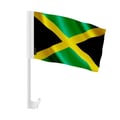Miniatyrbild 1 av 2: Jamaica Bilflagga – 14 x 21 cm – Polyester Tyg – Fäste på Fönster – 20 stycken – Pixelforma