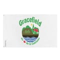 Miniatyrbild 1 av 3: Flagga Gracefield – 64 x 96 cm – Hållbar Polyester – 2 Metallöljett – Inomhus/Utomhus – Pixelforma