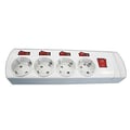Miniatyrbild 1 av 2: ElectroDH - Power Strip med 4 uttag med oberoende omkopplare - 36.188