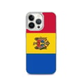 Miniatyrbild 1 av 2: Telefonfodral – Moldaviens flagga – Kompatibel med iPhone 13 Pro – Mjuk fodral – Stöttålig och stötsäker – Silikon – Pixelforma