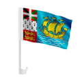 Miniatyrbild 1 av 2: Flagga Bil Saint-Pierre-et-Miquelon – 14 x 21 cm – Polyester Tyg – Fäste för Fönster – 20 stycken – Pixelforma
