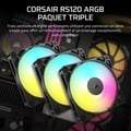 Miniatyrbillede 3 af 5: Pakke med 3 120 mm ARGB blæsere - CORSAIR - RS120 - Enestående kølende og dynamiske lyseffekter