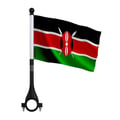 Miniatyrbild 1 av 3: Kenya Cykelflagga i Polyester – 14 x 21 cm – Cykelflagga – 5 stycken