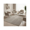 Miniatyrbild 1 av 3: Modern matta med minimalistisk relief, halkfri, tvättbar, mjuk sammet 12 mm, chic salong (Dimension: 120x170 cm - Färg: Beige)