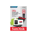 Miniatyrbild 4 av 4: SanDisk Ultra 32 GB microSDHC-minneskort + SD-adapter Grå och röd