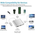 Miniatyrbillede 2 af 4: USB C til HDMI Adapter - GENERISK - 4K - 3 Porte - Plug & Play - Bærbar