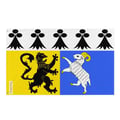 Miniatyrbild 1 av 3: Finistère-flagga – 192 x 288 cm – Hållbar polyester – 2 metallöljett – Inomhus / Utomhus – Pixelforma