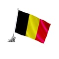 Miniatyrbild 1 av 3: Sugrör – Belgiens flagga – 27 x 35 cm – Polyester – Rostfritt stål – Pixelforma