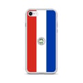Miniatyrbild 1 av 2: Telefonfodral – Paraguayanska flaggan – Kompatibel med iPhone 8 – Mjukt fodral – Slitstarkt och stöttåligt - Silikon - Pixelforma