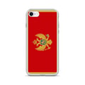 Miniatyrbild 1 av 2: Telefonfodral – Montenegros flagga – Kompatibel med iPhone SE – Mjukt fodral – Stöttåligt och krockresistent – Silicone – Pixelforma