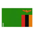 Miniatyrbild 1 av 3: Zambias flagga – 128 x 192 cm – Hållbar polyester – 2 metallöglor – Inomhus / Utomhus – Pixelforma