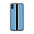 Miniatyrbild 1 av 2: Telefonfodral – Botswana-flagga – Kompatibel med iPhone XS Max – Mjukt fodral – Hållbart och stöttåligt - Silikon - Pixelforma
