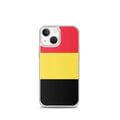 Miniatyrbild 1 av 2: Mobilskal – Belgienflagga – Kompatibel med iPhone 13 mini – Tunt etui – Stötsäkert och slitstarkt – Silikon – Pixelforma