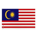 Miniatyrbild 1 av 3: Malaysias flagga – 96 x 144 cm – Hållbar polyester – 2 metallöglor – Inomhus / Utomhus – Pixelforma
