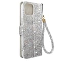 Miniatyrbild 1 av 5: AVIZAR Glitter Disco Wallet iPhone 15 Fodral - Grå - Video Support - Flip