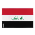 Miniatyrbild 1 av 3: Iraks flagga – 128 x 192 cm – Hållbar polyester – 2 metallöglor – Inomhus / Utomhus – Pixelforma