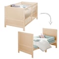 Miniatyrbild 1 av 6: Lit Bebis Evolutiv 70 x 140 ROBA Easy Sleep - Transformationshörn ingår - Naturligt trä