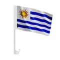 Miniatyrbild 1 av 2: Uruguay Bilflagga – 14 x 21 cm – Polyester Tyg – Fäste på Fönster – 20 stycken – Pixelforma