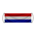 Miniatyrbild 1 av 3: Rullande banner – Nederländska flaggan – 17 x 50 cm – Polyester – Handflagga – Pixelforma
