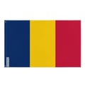 Miniatyrbild 1 av 3: Tchads flagga – 90 x 150 cm – Hållbar polyester – 2 metallöglor – Inomhus / Utomhus – Pixelforma